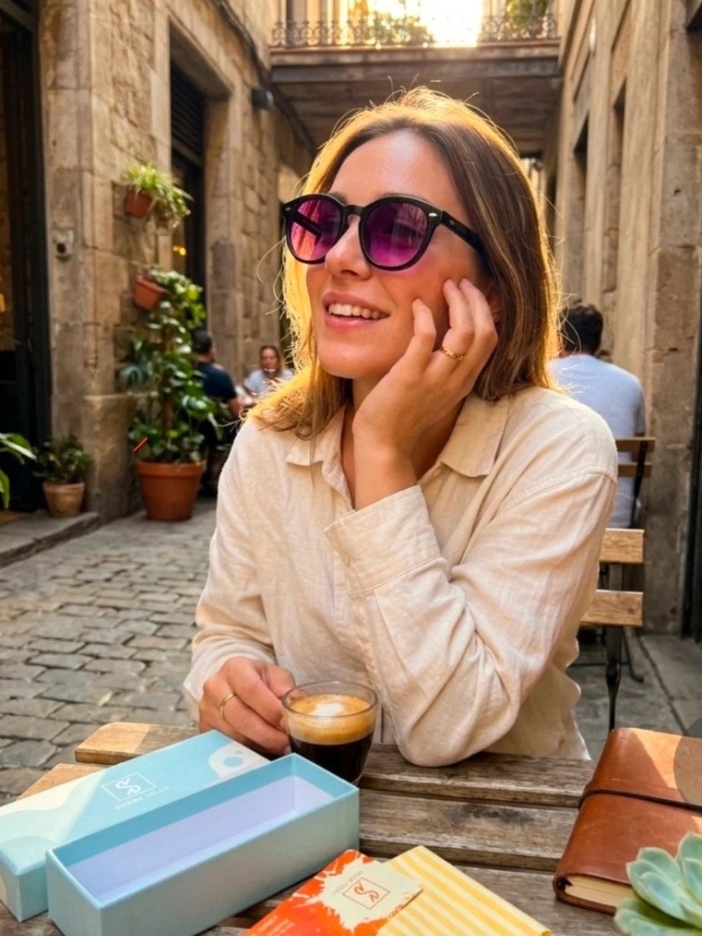 Women's Round Gradient Sunglasses - Purple Lenses